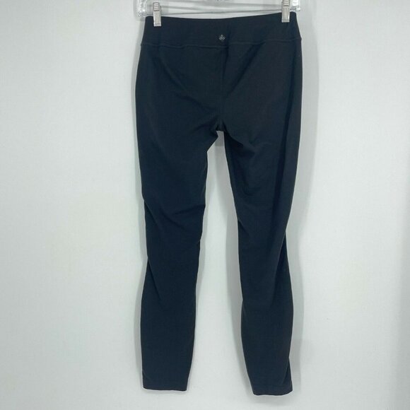 Prana Leggings Women's Sz S Black Gray Color Block Crop Skinny Midrise Athletic - Picture 2 of 8